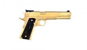 Iver Johnson Eagle XL 10mm 8rd 6" 24K Gold, Black Wood