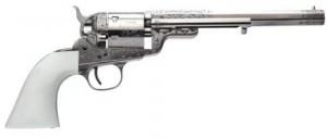 Cimarron 1851RM WB Hickok Nickel Engraved 38 Special Revolver - CA925N00G13WBH Cimarron 1851RM WB Hickok Nickel Engraved 38 Special Revolver - CA925N00G13WBH
