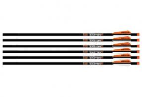 Easton Xbow Bolt 9MM Carbon 22" W/3" Vanes Half Moon 6-PK