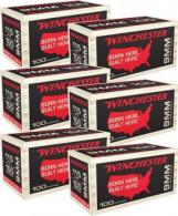 Winchester Full Metal Jacket Flat Nose 9mm Ammo 600 Round Case - USA9WB