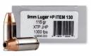 Main product image for Underwood Jacketed Hollow Point 9mm+P Ammo 115 gr 20 Round Box