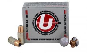 Underwood Jacketed Hollow Point 9mm+P Ammo 147 gr 20 Round Box