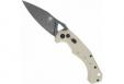 Cobratec Ryker Auto Folder 3.75" Tan/black Stnwsh D2 Bld - TANAFRYK