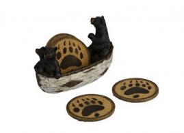 River's Edge Bears In Boat Coaster Set - 2040