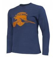 Beretta Birdy LS Large T-Shirt Navy/Orange - TS202T18900530L