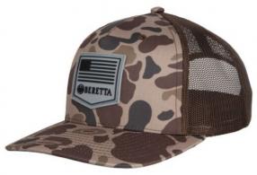 Beretta Cap Pm Trucker R 112 Rubber Patch Brown Duck Camo