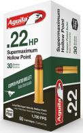 Aguila Super Maximum Handgun Ammo, .22 LR, 30 Grain, Hollow Point, 50 Rounds - 1B220297 Aguila Super Maximum Handgun Ammo, .22 LR, 30 Grain, Hollow Point, 50 Rounds - 1B220297