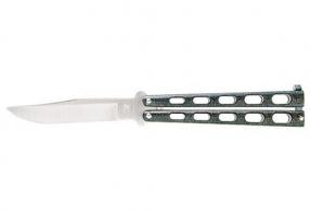 Bear & Son Butterfly Knife 3.58" Galaxy/ss Clip Point