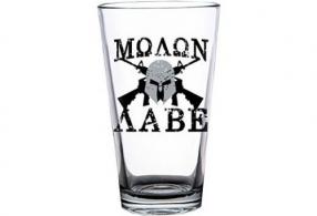2 Monkey Americana Pint Glass Molon Labe Glass