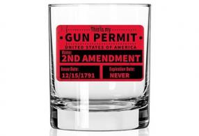 2 Monkey Whiskey Glass Gun Permit - 2M1022050S