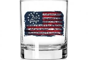 2 Monkey Whiskey Glass 2nd Amendment Flag Glass