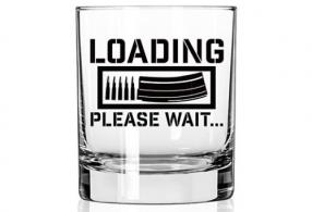 2 Monkey Whiskey Glass Loading Please Wait - 2M1025092S