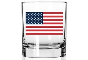 2 Monkey Whiskey Glass American Flag