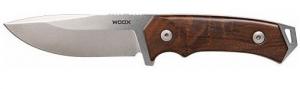 WOOX KNIFE ROCK 62 FIXED BLADE 4.25" GRAY/WALNUT PLAIN HANDL! - BUKNF00103 WOOX KNIFE ROCK 62 FIXED BLADE 4.25" GRAY/WALNUT PLAIN HANDL! - BUKNF00103