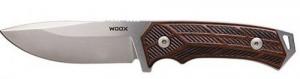 WOOX KNIFE ROCK 62 FIXED BLADE 4.25" GRAY/WALNUT ENGRAVED HD! - BUKNF00104