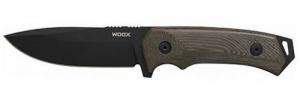 WOOX KNIFE ROCK 62 FIXED BLADE 4.25" BLACK MICARTA PLAIN HND! - BUKNF00105