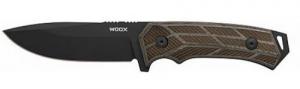 D!   WOOX KNIFE ROCK 62 FIXED BLADE 4.25" BLACK MICARTA ENGRAVED - BUKNF00106