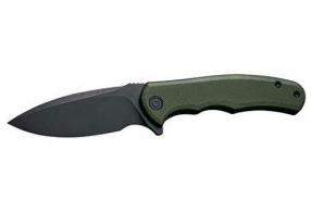 CIVIVI Mini Praxis Knife 2.98" OD Green G10 Handle, Black Stonewashed D2 Blade