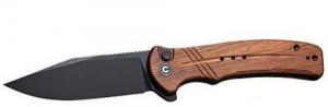 CIVIVI KNIFE COGENT 3.47" WOOD /STONEWASH BUTTON LOCK - C20038D8