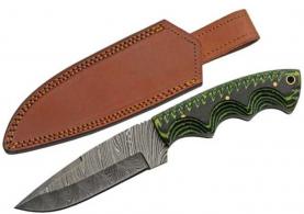 SZCO RITE EDGE 5" TREE RIDGE MICARTA DAMASCUS CP W/SHEATH - DM1309