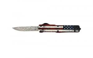 Templar Knife Slim US Flag Damascus OTF Knife - MAUS34