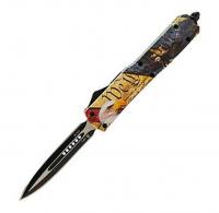 Templar Knife Slim Eagle OTF Knife 3.5" Black SS Plain Dagger Point - MEG131 Templar Knife Slim Eagle OTF Knife 3.5" Black SS Plain Dagger Point - MEG131