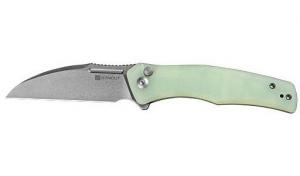 SENCUT KNIFE WATAUGA 3.48" NATURAL G10/STNWSH BUTTON LOCK - S210113