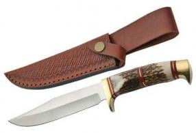 Szco Steel Stag 5.75" Steel Wolf Stag Hunter W/Sheath - SS3318 Szco Steel Stag 5.75" Steel Wolf Stag Hunter W/Sheath - SS3318