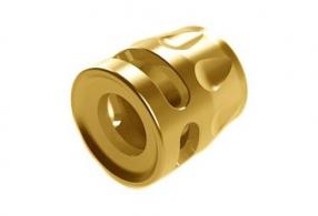 True Precision Mini Compensator 1/2x28 Gold Tin - TP9MINCOMPG