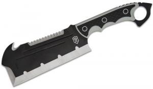 Sierra Zulu Bighorn Tactical Cleaver Fixed Blade 7.5" Two-Tone Cleaver Blade with Hook and Sawback - SZ5607CP Sierra Zulu Bighorn Tactical Cleaver Fixed Blade 7.5" Two-Tone Cleaver Blade with Hook and Sawback - SZ5607CP