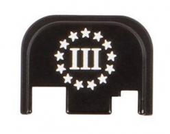 CruxOrd For Glock 43 Back Plate 3% Flag Aluminum Black - CG059B3