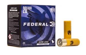 Federal Game Load 20GA 2.75" 1 OZ #7.5 250RD Case Lot - H20275 Federal Game Load 20GA 2.75" 1 OZ #7.5 250RD Case Lot - H20275