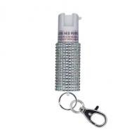 Sabre Jeweled Pepper Spray with Key Ring Silver - KRJWH02