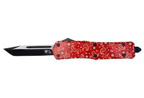 Templar Knife Small OTF Red Bandana 2.75" Black Tanto - SBND231