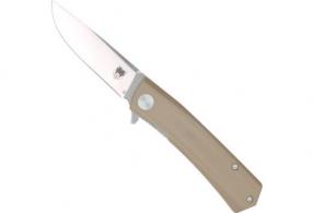 Cobratec Serpent Folder 3" SS/Tan D2 Blade G-10 Scales - CTSRPTAN