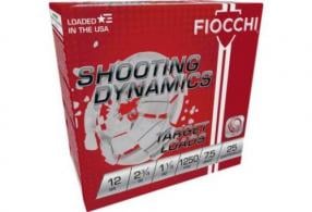 Fiocchi Shooting Dynamics 12ga Shotshells 2.75" 1-1/8 oz, 7.5 Shot, 1250 fps, 25rd Box - 12SD18X7 Fiocchi Shooting Dynamics 12ga Shotshells 2.75" 1-1/8 oz, 7.5 Shot, 1250 fps, 25rd Box - 12SD18X7