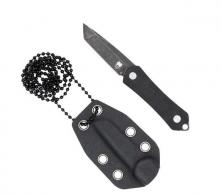 Cobratec Guardian Neck Tanto Knife with Sheath Stonewashed - CTGRDTNS