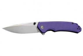 CIVIVI Brazen Flipper & Thumb Stud Knife, Purple G10 Handle, 3.46" Blade - C2102A