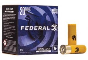 Federal Game Load 20GA 2.75" 1OZ #6 250RD Case Lot - H2026 Federal Game Load 20GA 2.75" 1OZ #6 250RD Case Lot - H2026