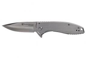 S&W KNIFE EXECUTIVE PLATINUM 3" SS/SS DROP POINT W/PKT CLIP - 1205009