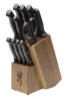 Browning Kitchen Knife Set w/ Butcher Block - 3220536B Browning Kitchen Knife Set w/ Butcher Block - 3220536B