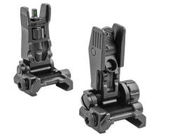 Meprolight FABS Green Front/Blank Rear Tritium Illum Black Aluminum Flip Backup Sight Set - 405100
