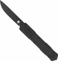Cobratec Small Raptor OTF Blackout 2.5" Drop Point - CTSRPTBKODNS