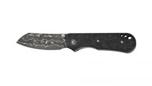 CIVIVI Knife Crabby 2.7" Shredded Carbon Fiber Damascus - C24055DS1