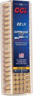 CCI Suppressor Max 22 LR 45 Grain Segmented Hollow Point 970fps, 100rd Box - 22SMX CCI Suppressor Max 22 LR 45 Grain Segmented Hollow Point 970fps, 100rd Box - 22SMX