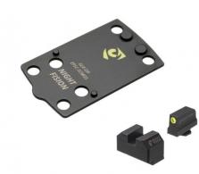 Night Fision Precision Optic Plate + ORS Sights COMBO PACK: For Glock Slimline (43/43x/48) MOS to EPS Carry Footprint - 810138541012