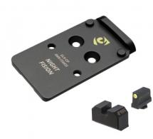 Night Fision Precision Optic Plate + ORS Sights COMBO PACK: For Glock MOS to RMR Footprint - 810138541074