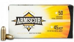 Armscor 45ACP, 230 Grain, Full Metal Jacket, 50/box - ARM45ACP230GRFM Armscor 45ACP, 230 Grain, Full Metal Jacket, 50/box - ARM45ACP230GRFM