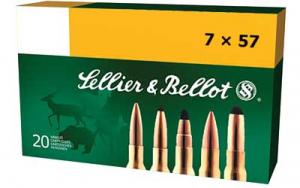 Sellier & Bellot Cut-Through Edge Soft Point 7x57 Mauser Ammo 173 gr 20 Round Box