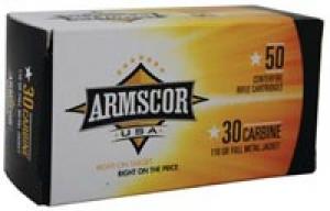 ARMSCOR 30CARBINE 110GR FMJ 50RD BOX